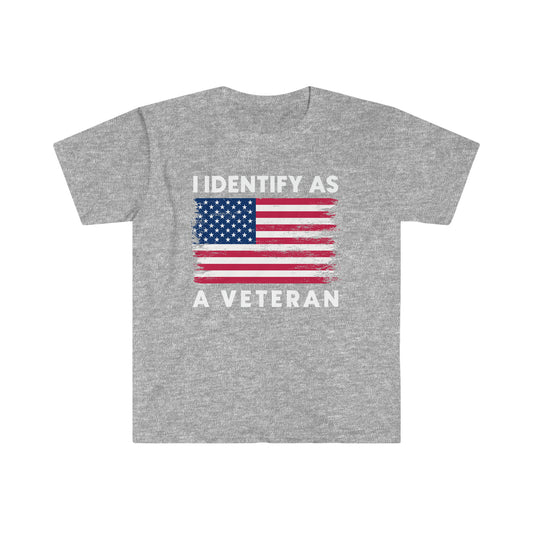 I Identify As A Veteran Unisex Softstyle T-Shirt